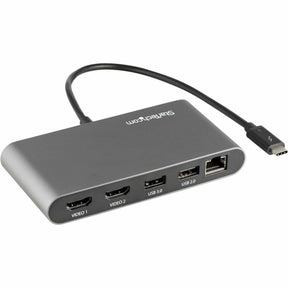 StarTech.com Thunderbolt 3 Mini Dock - Portable Dual Monitor TB3 Laptop Docking Station HDMI 4K 60Hz - 2x USB-A & GbE - 28cm (11") cable — TB3DKM2HDL