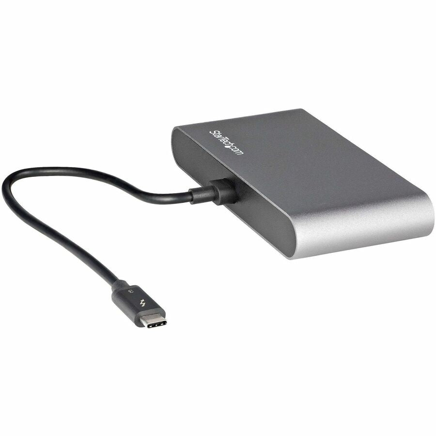 StarTech.com Thunderbolt 3 Mini Dock - Portable Dual Monitor TB3 Laptop Docking Station HDMI 4K 60Hz - 2x USB-A & GbE - 28cm (11") cable — TB3DKM2HDL