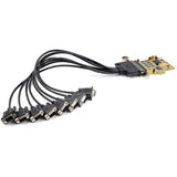 StarTech.com 8-Port PCI Express RS232 Serial Adapter Card, PCIe to DB9 RS232 Controller Card, 16C1050 UART, 15kV ESD, Windows Only, TAA — PEX8S1050