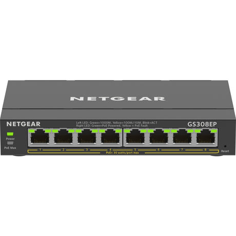 Netgear 8-Port Gigabit Ethernet PoE+ Smart Managed Plus Switch — GS308EP-100NAS