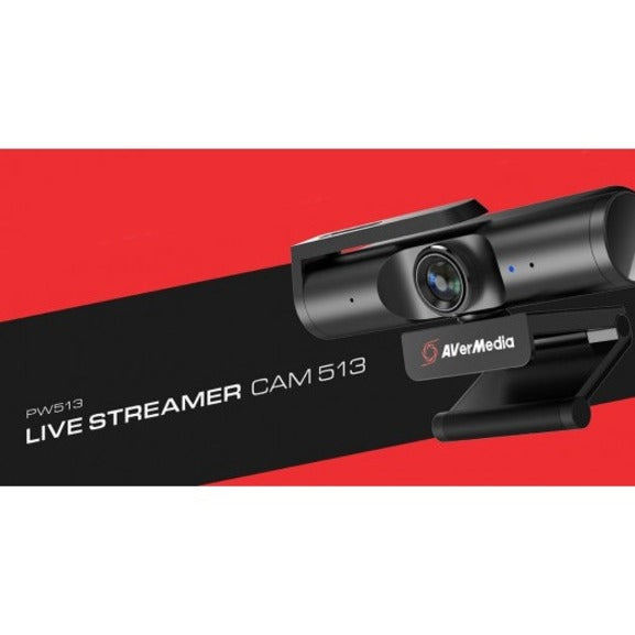 AVerMedia Live Streamer PW513 Webcam - 8 Megapixel - 60 fps - USB 3.0 - TAA and NDAA Compliant — PW513
