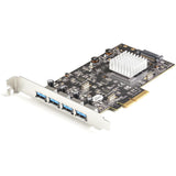 StarTech.com 4-Port USB PCIe Card - 10Gbps USB 3.2 Gen 2 Type-A PCI Express Expansion Card - 2 Controllers - 4xUSB - Windows/Mac/Linux — PEXUSB314A2V2