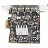 StarTech.com 4-Port USB PCIe Card - 10Gbps USB 3.2 Gen 2 Type-A PCI Express Expansion Card - 2 Controllers - 4xUSB - Windows/Mac/Linux — PEXUSB314A2V2