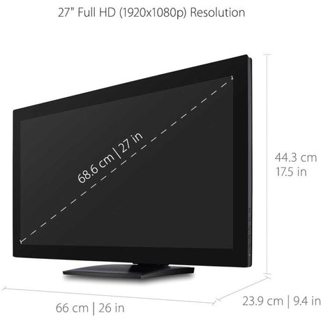 ViewSonic TD2760 27 Inch 1080p 10-Point Multi Touch Screen Monitor with Advanced Ergonomics RS232 HDMI and DisplayPort — TD2760