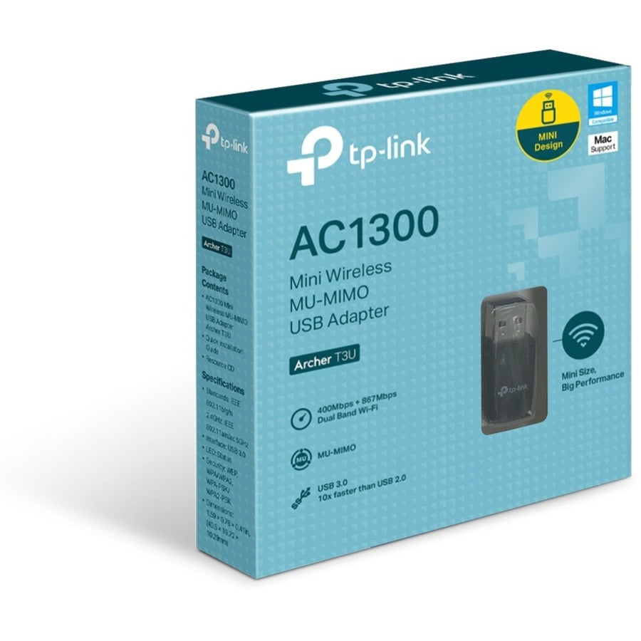 TP-Link Archer T3U - IEEE 802.11ac Dual Band Wi-Fi Adapter for PC Desktop/Notebook — Archer T3U