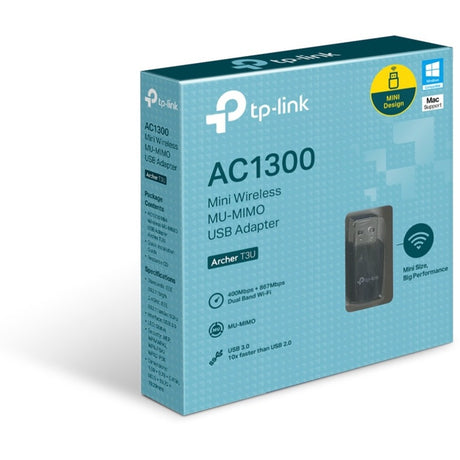 TP-Link Archer T3U - IEEE 802.11ac Dual Band Wi-Fi Adapter for PC Desktop/Notebook — Archer T3U