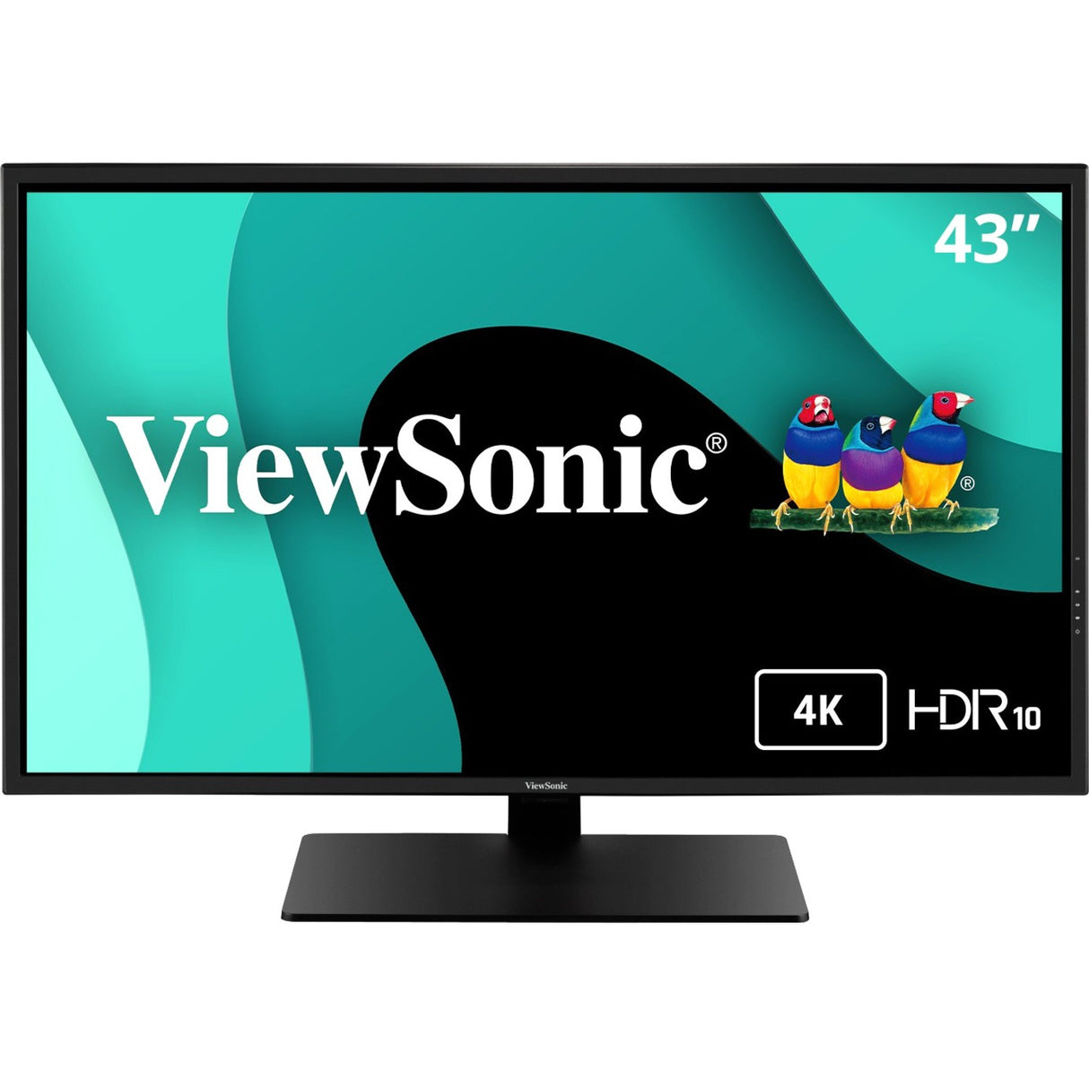 ViewSonic VX4381-4K 43 Inch Ultra HD MVA 4K Monitor Widescreen with HDR10 Support, Eye Care, HDMI, USB, DisplayPort for Home and Office — VX4381-4K