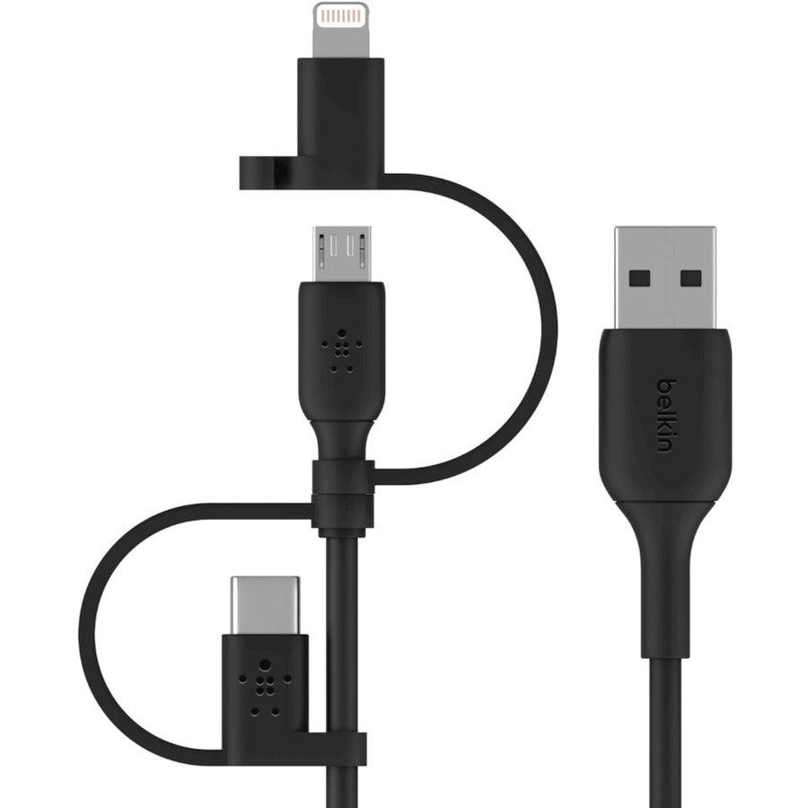 Belkin Universal Cable 15W (USB-A cable with USB-C, Micro-USB and Lightning connectors) — CAC001bt1MBK