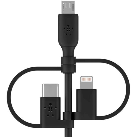 Belkin Universal Cable 15W (USB-A cable with USB-C, Micro-USB and Lightning connectors) — CAC001bt1MBK