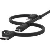 Belkin Universal Cable 15W (USB-A cable with USB-C, Micro-USB and Lightning connectors) — CAC001bt1MBK
