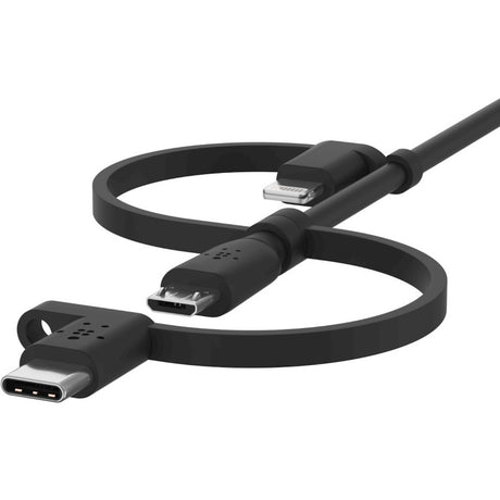 Belkin Universal Cable 15W (USB-A cable with USB-C, Micro-USB and Lightning connectors) — CAC001bt1MBK