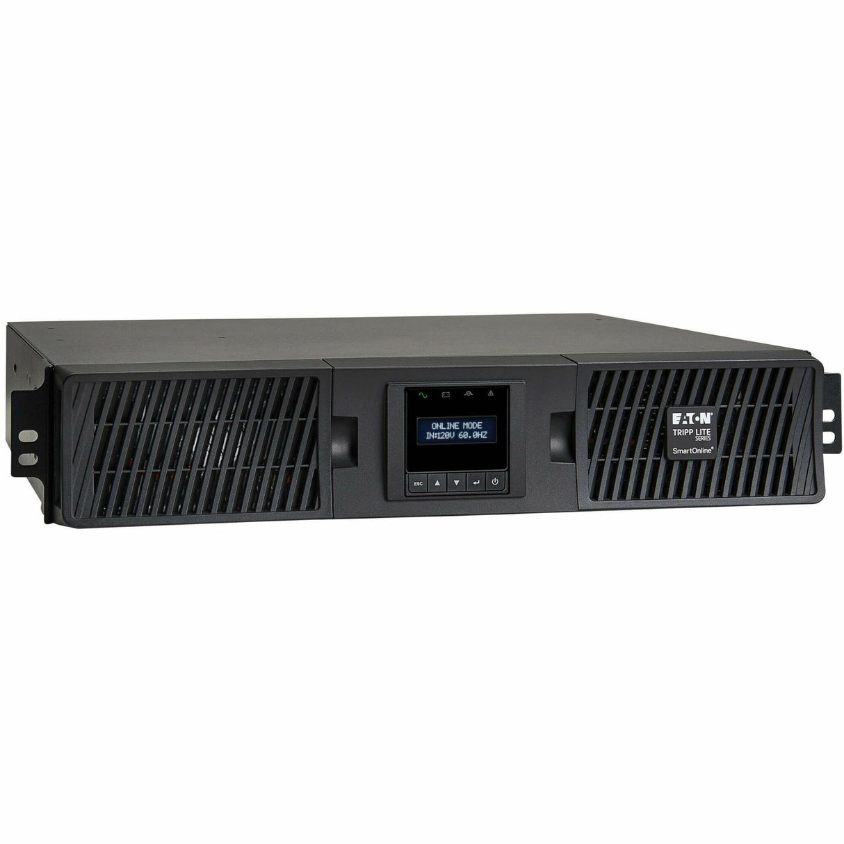 Eaton Tripp Lite Series SmartOnline 750VA 675W 120V Double-Conversion UPS - 8 Outlets, Extended Run, Network Card Included, LCD, USB, DB9, 2U Rack/Tower — SU750RTXLCD2UN