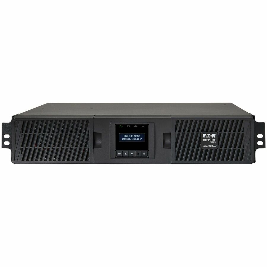 Eaton Tripp Lite Series SmartOnline 750VA 675W 120V Double-Conversion UPS - 8 Outlets, Extended Run, Network Card Included, LCD, USB, DB9, 2U Rack/Tower — SU750RTXLCD2UN