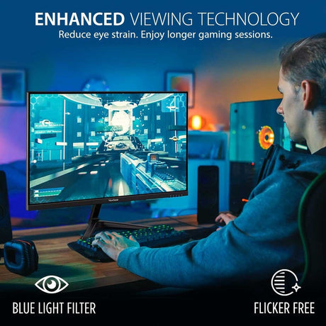 ViewSonic VX2718-P-MHD 27 Inch 1080p 1ms 180Hz Gaming Monitor with FreeSync, Eye Care, HDMI and DisplayPort — VX2718-P-MHD