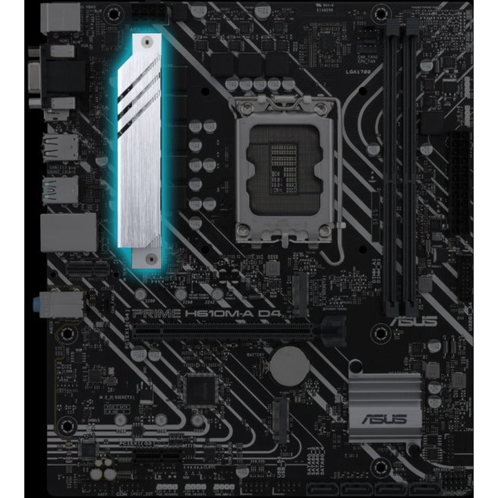 Asus Prime H610M-A D4-CSM Desktop Motherboard - Intel H610 Chipset - Socket LGA-1700 - Micro ATX — PRIMEH610M-AD4-CSM