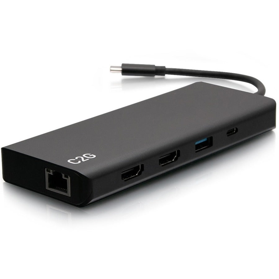 C2G USB C Docking Station - Dual Monitor Docking Station with 4K HDMI, USB, Ethernet, and AUX - Power Delivery up to 60W — C2G54488
