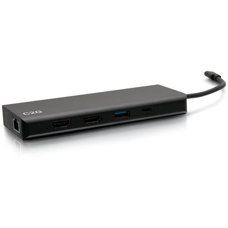 C2G USB C Docking Station - Dual Monitor Docking Station with 4K HDMI, USB, Ethernet, and AUX - Power Delivery up to 60W — C2G54488