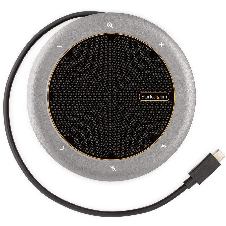 StarTech.com USB-C Speakerphone Docking Station, Mini Portable Conference Speaker/Audio Dock, VGA/4K HDMI, USB Hub, Teams/Zoom/Softphone — DKTBRSPMPD