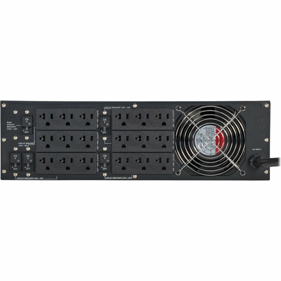 Eaton Tripp Lite Series 5kVA 120V Stepdown Transformer - 18 NEMA 5-20R Outlets, 60 Hz, L6-30P Input, 3 ft. Cord, 3U Rack/Tower — SUTFMR