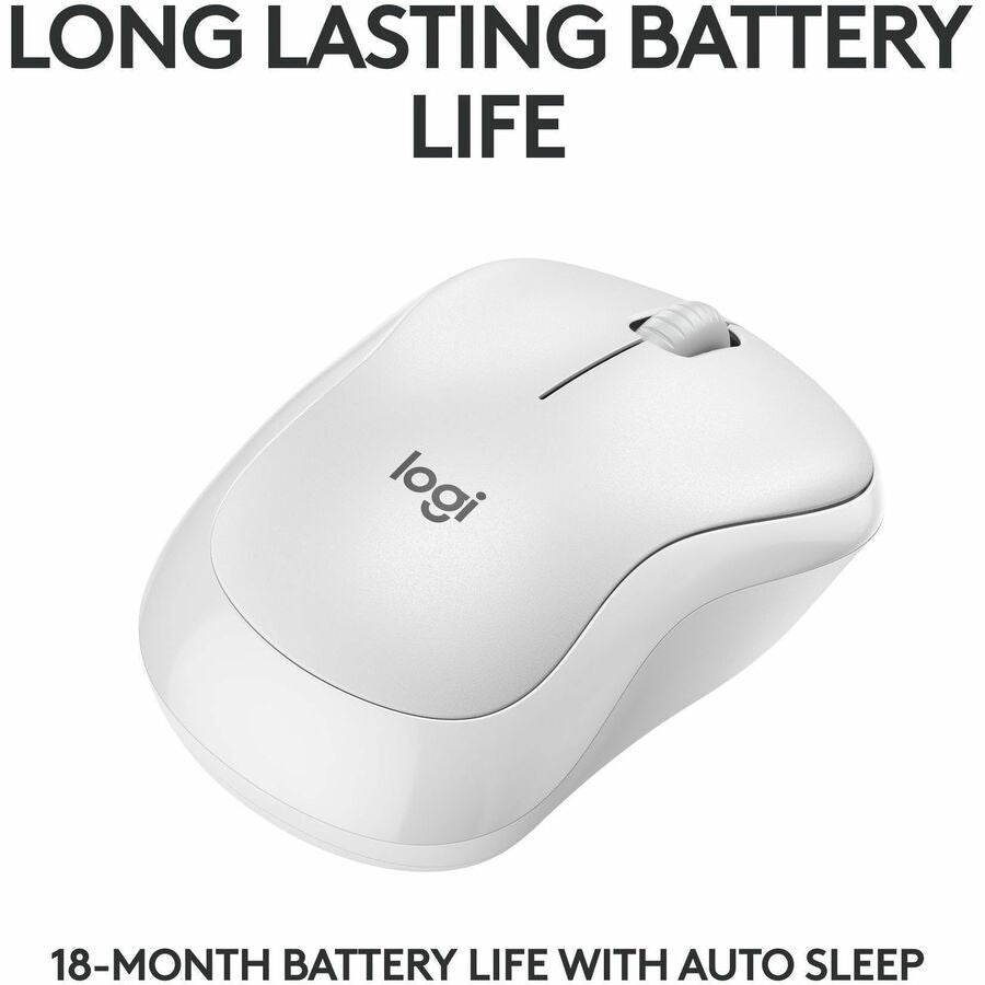 Logitech M240 Silent Bluetooth Mouse, Wireless, Compact, Portable, Smooth Tracking, Off-white — 910-007116