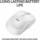 Logitech M240 Silent Bluetooth Mouse, Wireless, Compact, Portable, Smooth Tracking, Off-white — 910-007116