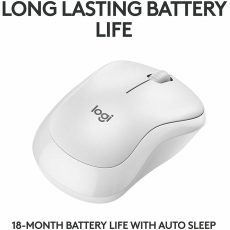 Logitech M240 Silent Bluetooth Mouse, Wireless, Compact, Portable, Smooth Tracking, Off-white — 910-007116