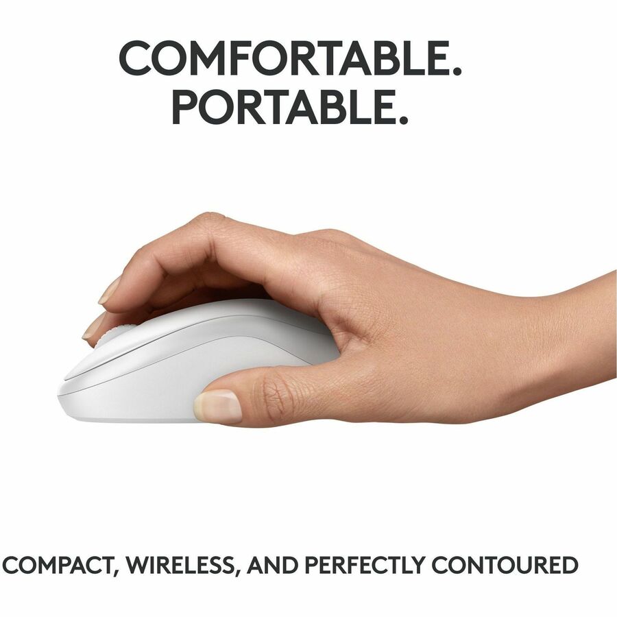 Logitech M240 Silent Bluetooth Mouse, Wireless, Compact, Portable, Smooth Tracking, Off-white — 910-007116