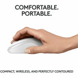 Logitech M240 Silent Bluetooth Mouse, Wireless, Compact, Portable, Smooth Tracking, Off-white — 910-007116