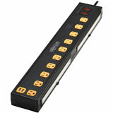 Eaton Tripp Lite Series Protect It! 10-Outlet Surge Protector with Swivel Light Bars - 5-15R Outlets, 2 USB Ports, 10 ft. (3 m) Cord, 4500 Joules, Black — TLP1010USB