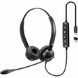 Adesso Headset with Push to talk, Volume +/-, Answer/End Call Controls — Xtream-P4T-TAA