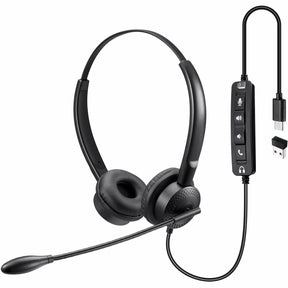 Adesso Headset with Push to talk, Volume +/-, Answer/End Call Controls — Xtream-P4T-TAA