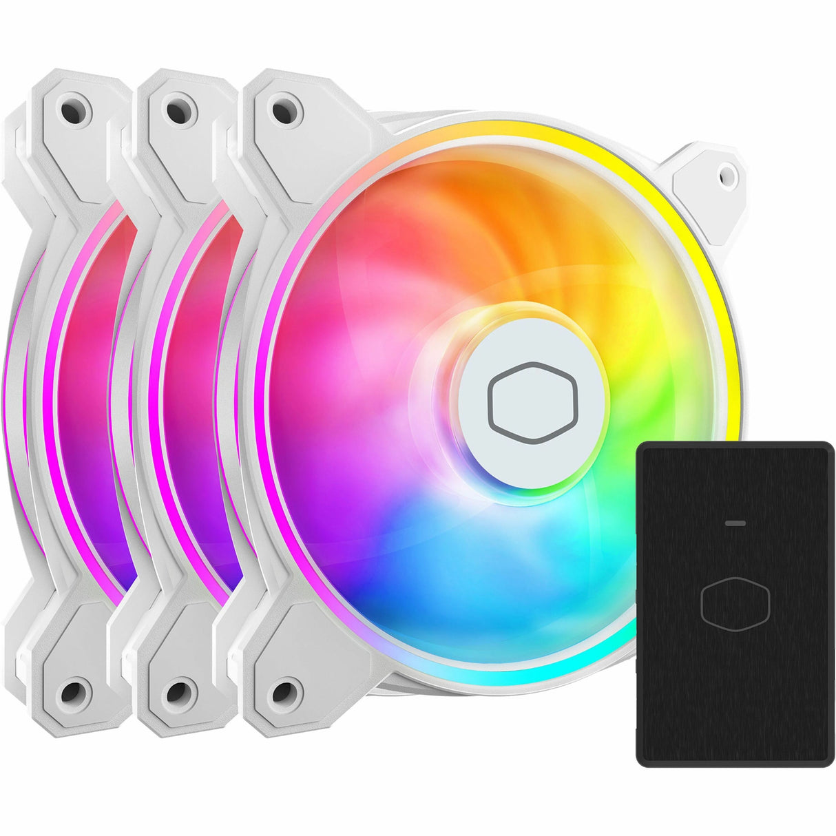 Cooler Master MasterFan MF120 Halo² 3in1 White Edition - 3 Pack — MFL-B2DW-213P2-R2