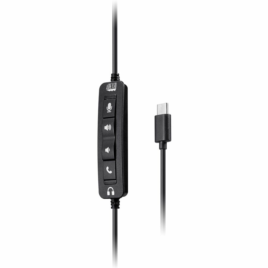 Adesso Headset with Push to talk, Volume +/-, Answer/End Call Controls — Xtream-P4T-TAA