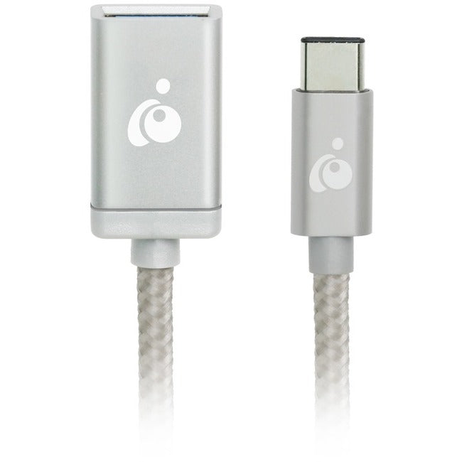 IOGEAR Charge & Sync USB-C to USB Type-A Adapter - Silver — G2LU3CAF10-SIL