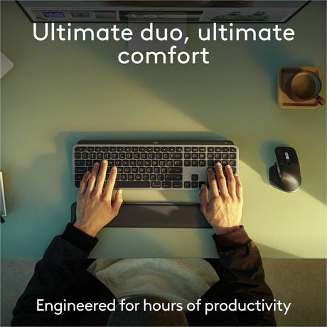 Logitech MX Keys S Combo for Mac, Wireless Keyboard and Mouse With Palm Rest, Bluetooth, Space Gray — 920-012592
