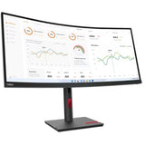 Lenovo ThinkVision T34w-30 34" Class UW-QHD Curved Screen LED Monitor - 21:9 - Raven Black — 63D4ZAR1US