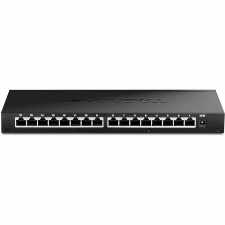 TRENDnet 16-Port Unmanaged 2.5G Desktop Network Ethernet Switch, TEG-S3160, 16 x 2.5 GB RJ-45 Ports, 80Gbps Switching Capacity, Ethernet Splitter, NDAA & TAA Compliant, Lifetime Protection, Black