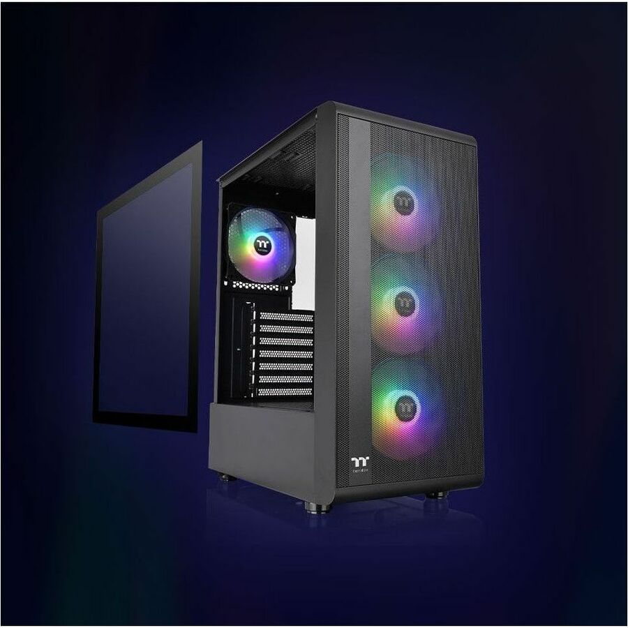 Thermaltake S200 Plus TG ARGB Mid Tower Chassis — CA-1X2-00M1WN-01