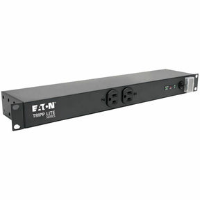 Eaton Tripp Lite Series Isobar 12-Outlet Network Server Surge Protector, 15 ft. (4.57 m) Cord, 3840 Joules, Diagnostic LEDs, 1U Rackmount, Metal Housing — IBAR12