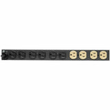 Eaton Tripp Lite Series Isobar 12-Outlet Network Server Surge Protector, 15 ft. (4.57 m) Cord, 3840 Joules, Diagnostic LEDs, 1U Rackmount, Metal Housing — IBAR12