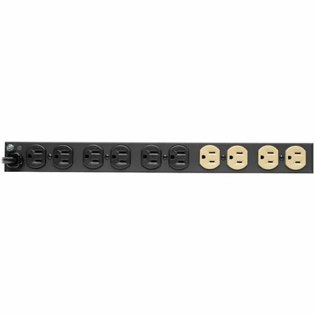 Eaton Tripp Lite Series Isobar 12-Outlet Network Server Surge Protector, 15 ft. (4.57 m) Cord, 3840 Joules, Diagnostic LEDs, 1U Rackmount, Metal Housing — IBAR12