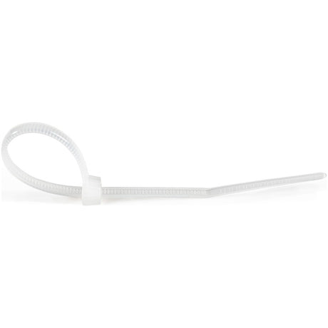 StarTech.com 4"(10cm) Cable Ties, 7/8"(22mm) Dia, 18lb(8kg) Tensile Strength, Nylon Self Locking Zip Ties, UL Listed, 100 Pack, White — CBMZT4N