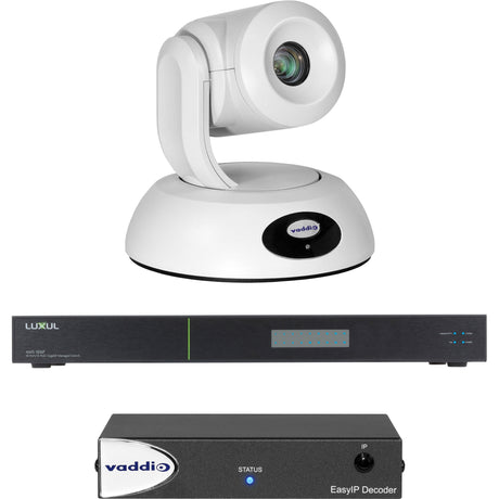 Vaddio EasyIP 20 Video Conferencing Base Kit - With Professional IP PTZ Camera and Switch - White — 999-30232-000W