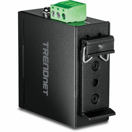 TRENDnet Industrial 100/1000Base-T to SFP Media Converter, TI F11SFP, IP50 Rated, NDAA TAA Compliant, 1 x Gigabit Ethernet Port, 1 x SFP Port, DIP Switches Control Link Fault Pass Through — TI-F11SFP