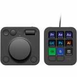 Logitech MX Creative Console, Programmable Keypad With 9 Customizable LCD Keys and Control Dial for Graphic Design, Video Editing, Photography, use with Adobe, Zoom, Spotify and more (Graphite) — 920-012660