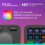 Logitech MX Creative Console, Programmable Keypad With 9 Customizable LCD Keys and Control Dial for Graphic Design, Video Editing, Photography, use with Adobe, Zoom, Spotify and more (Graphite) — 920-012660