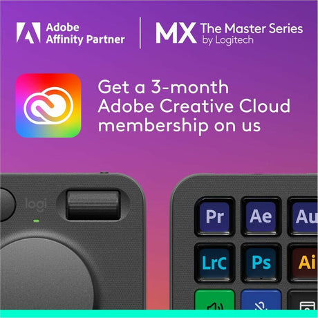 Logitech MX Creative Console, Programmable Keypad With 9 Customizable LCD Keys and Control Dial for Graphic Design, Video Editing, Photography, use with Adobe, Zoom, Spotify and more (Graphite) — 920-012660