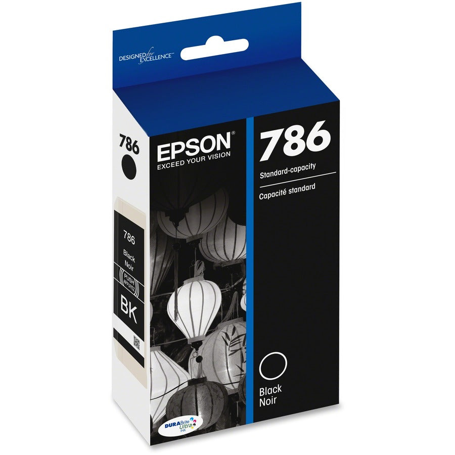 Epson DURABrite Ultra 786 Original Standard Yield Inkjet Ink Cartridge - Black - 1 Each — T786120-S