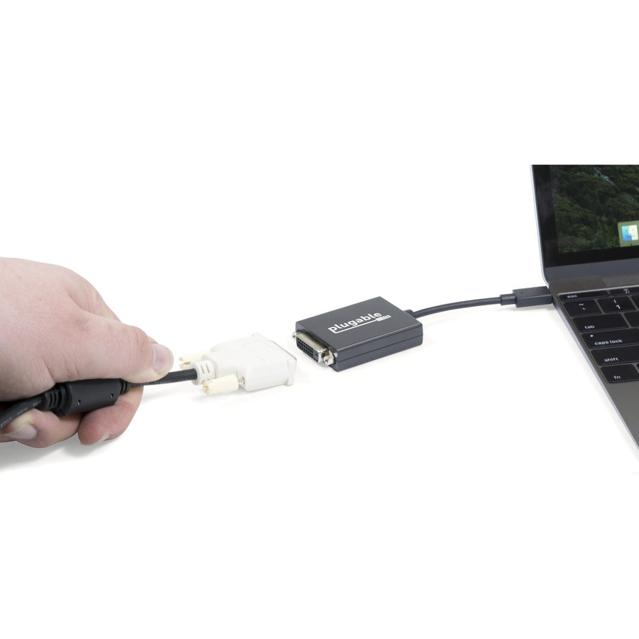 Plugable USB C to DVI Adapter - Connect Your USB-C Laptop to a DVI Display up to 1920x1200 — USBC-DVI