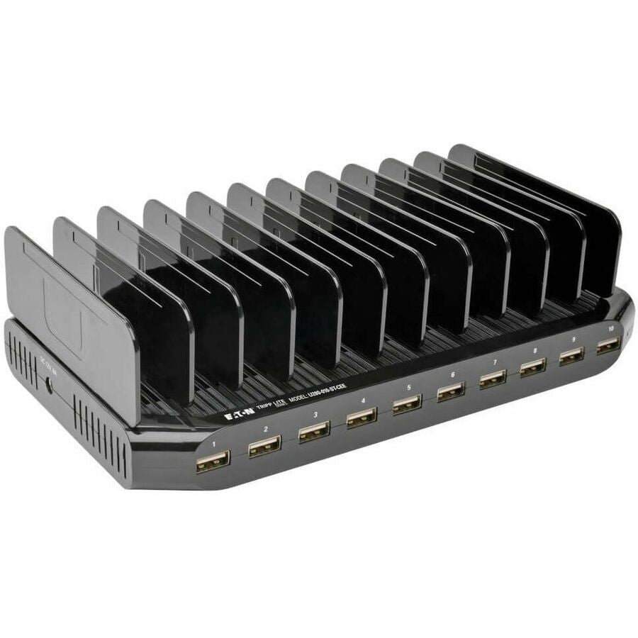 Eaton Tripp Lite Series 10-Port USB Charging Station with Adjustable Storage, 12V 8A (96W) USB Charger Output, Schuko Power Cord — U280-010-ST-CEE